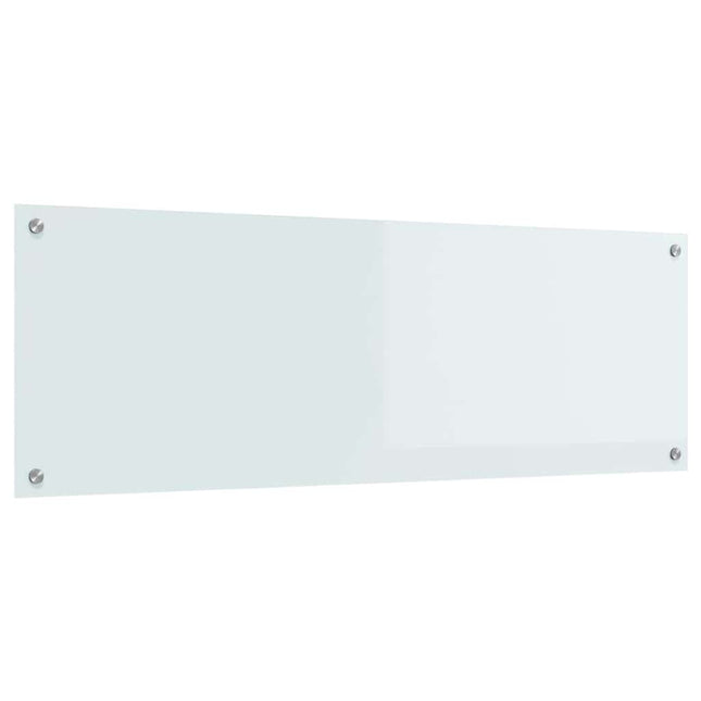 Køkkenbacksplash Hvid 120 x 40 cm hærdet glas