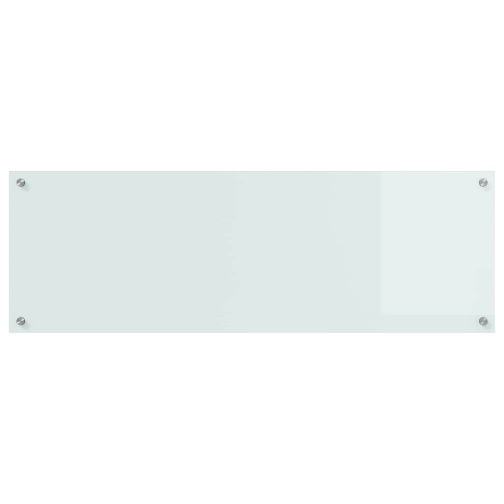 Køkkenbacksplash Hvid 120 x 40 cm hærdet glas