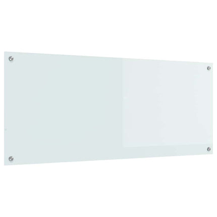 Køkkenbacksplash Hvid 120 x 50 cm hærdet glas