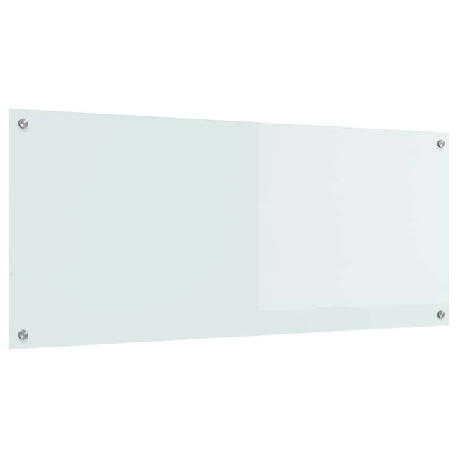 Køkkenbacksplash Hvid 120 x 50 cm hærdet glas