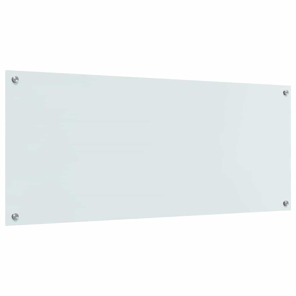 Køkkenbacksplash Hvid 120 x 50 cm hærdet glas