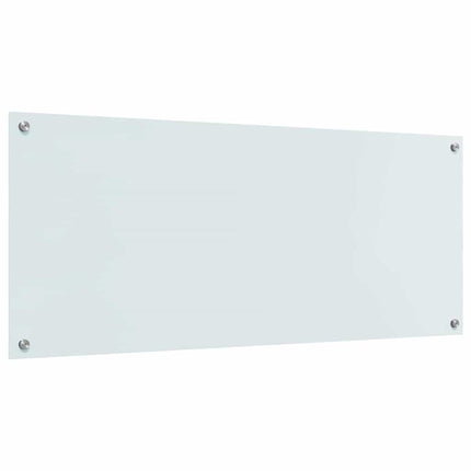 Køkkenbacksplash Hvid 120 x 50 cm hærdet glas