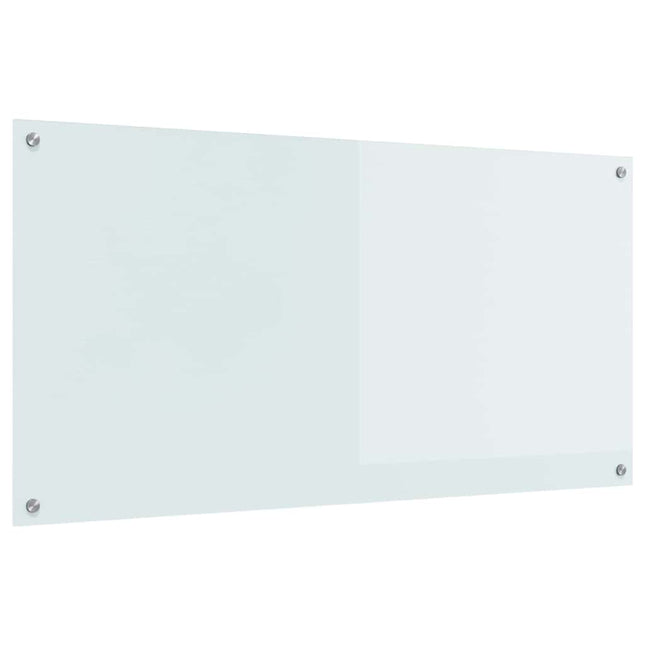 Køkkenbacksplash Hvid 120 x 60 cm hærdet glas