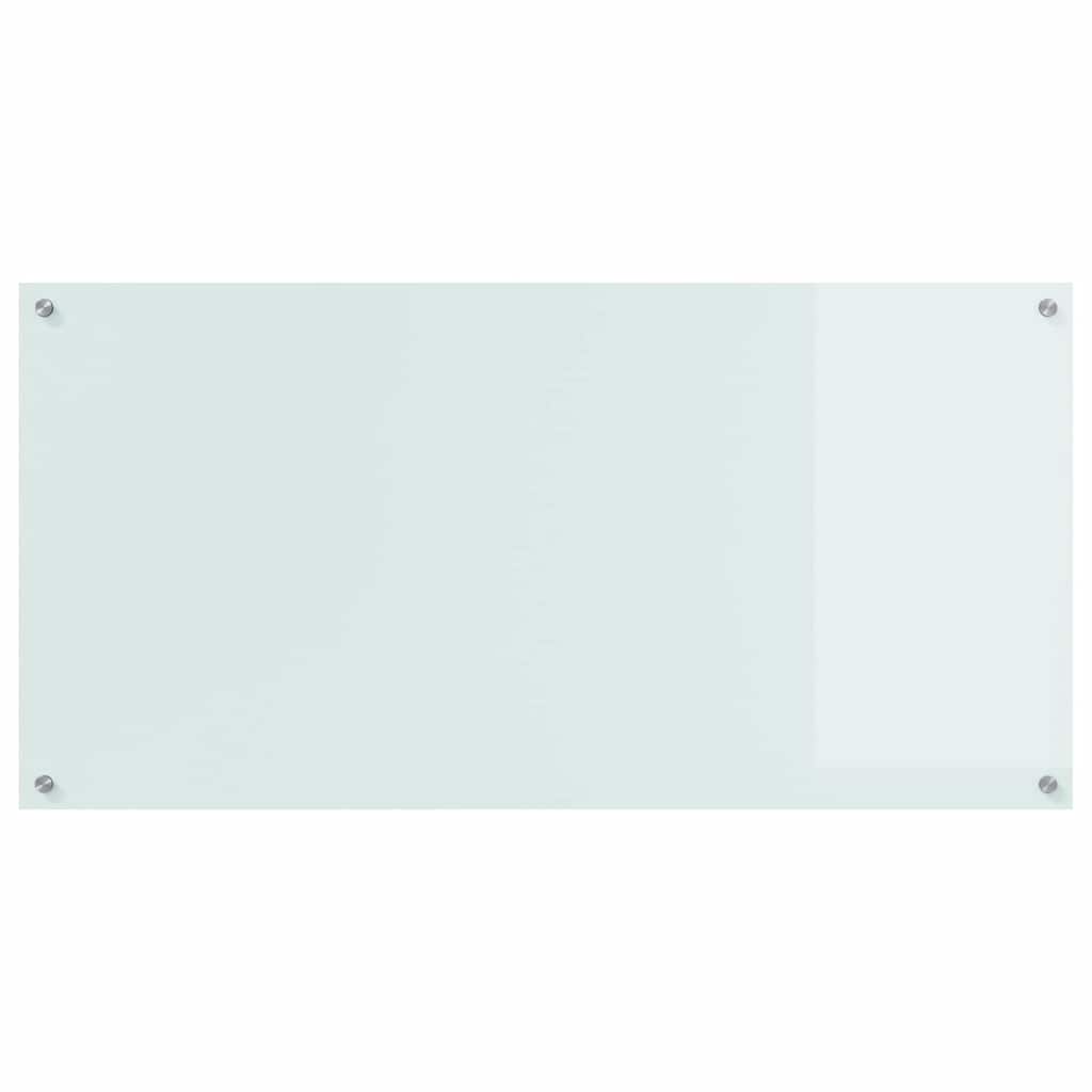 Køkkenbacksplash Hvid 120 x 60 cm hærdet glas