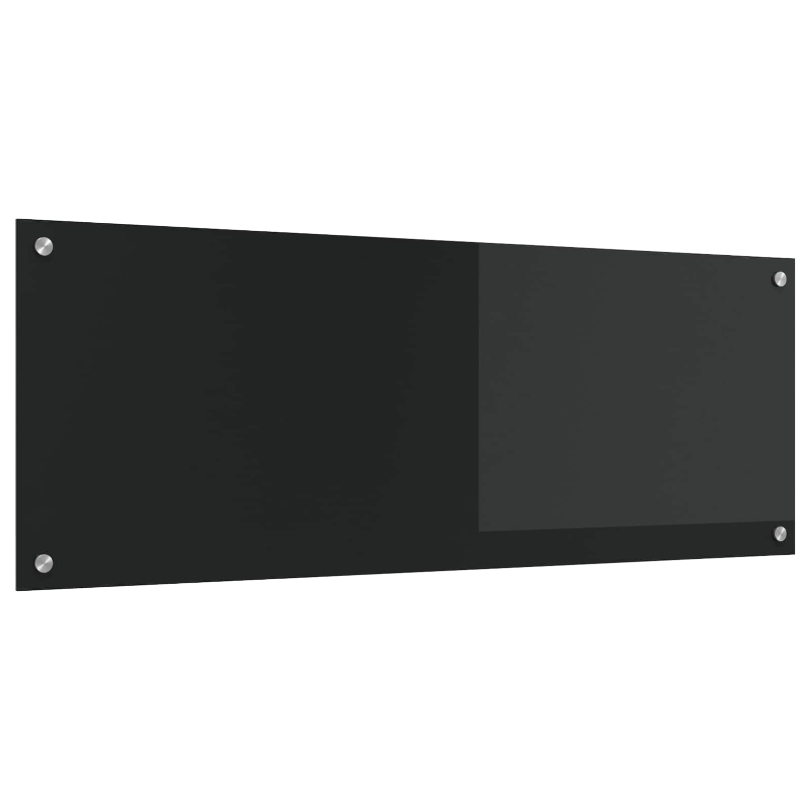 Køkkenbacksplash Sort 110 x 40 cm hærdet glas