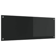 Køkkenbacksplash Sort 110 x 40 cm hærdet glas
