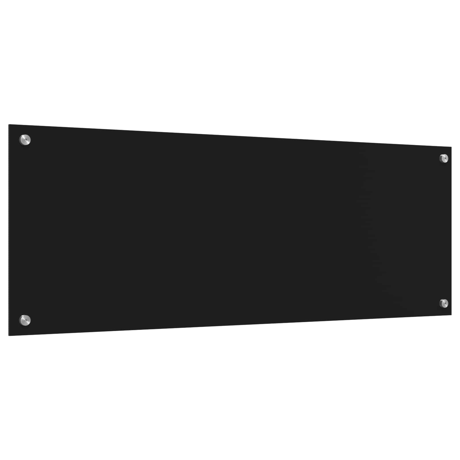 Køkkenbacksplash Sort 110 x 40 cm hærdet glas