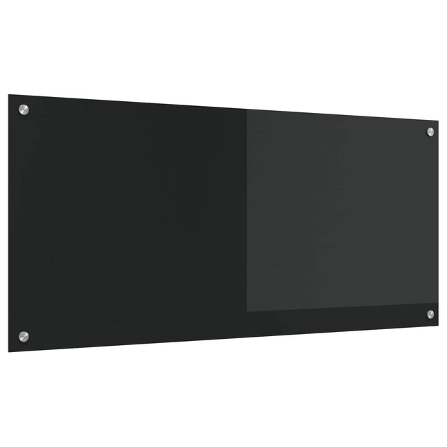 Køkkenbacksplash Sort 110 x 50 cm hærdet glas