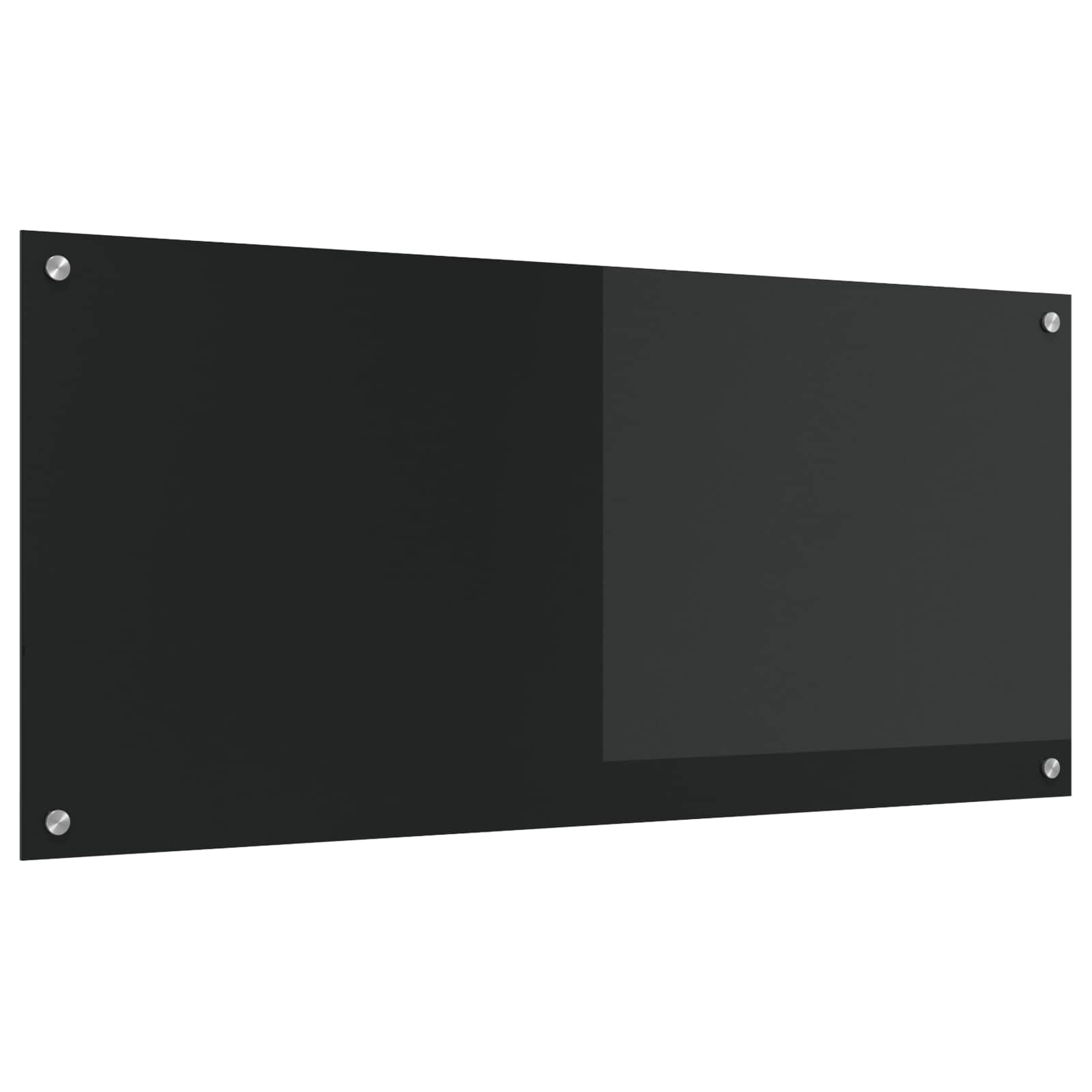 Køkkenbacksplash Sort 110 x 50 cm hærdet glas
