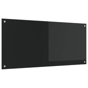 Køkkenbacksplash Sort 110 x 50 cm hærdet glas