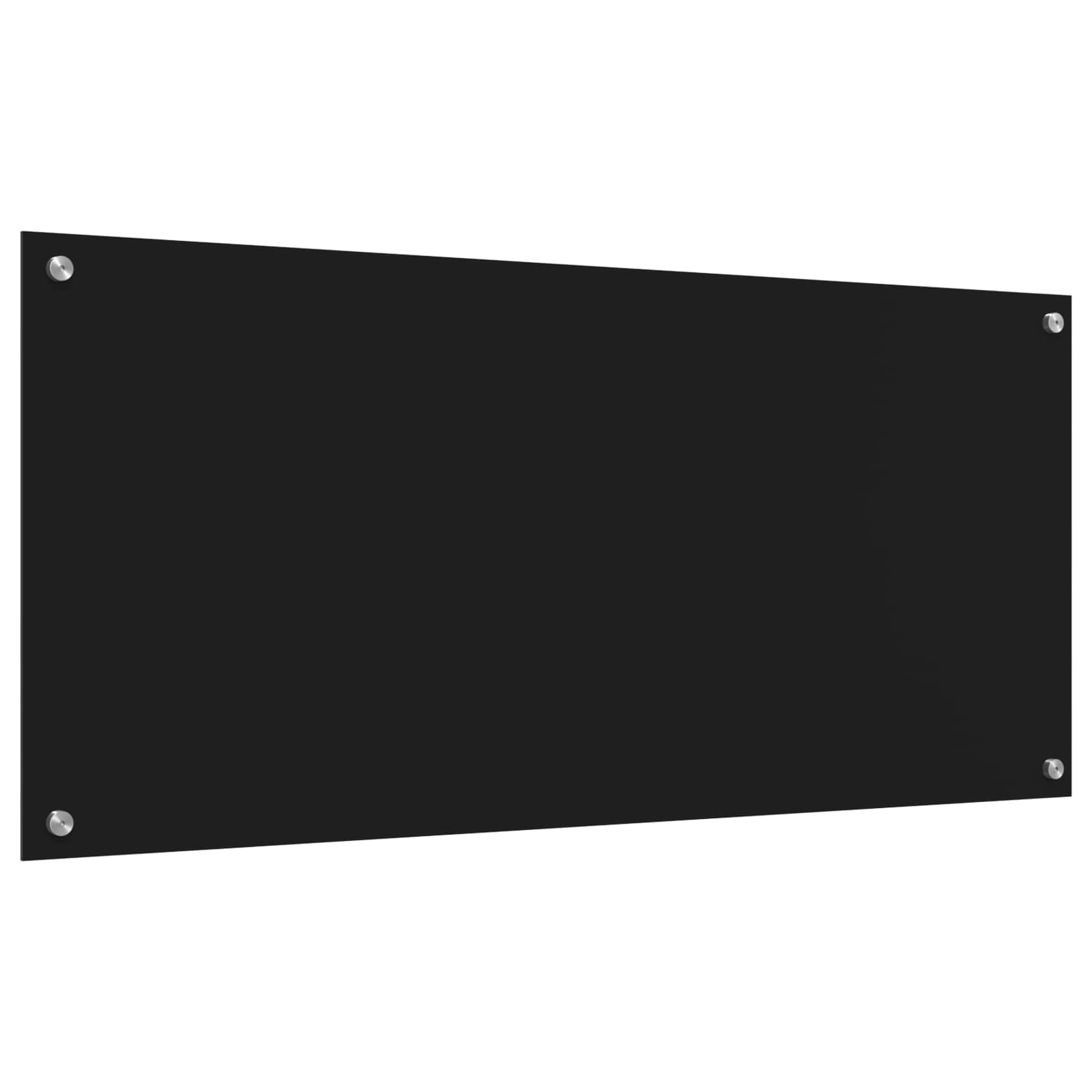 Køkkenbacksplash Sort 110 x 50 cm hærdet glas