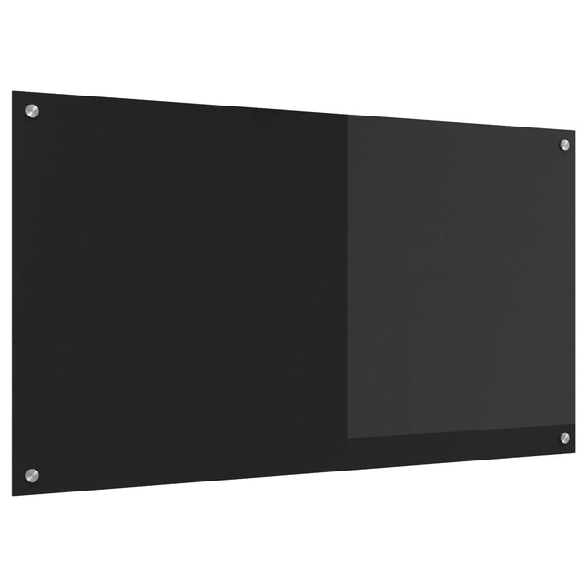 Køkkenbacksplash Sort 110 x 60 cm hærdet glas