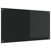 Køkkenbacksplash Sort 110 x 60 cm hærdet glas