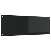 Køkkenbacksplash Sort 120 x 40 cm hærdet glas