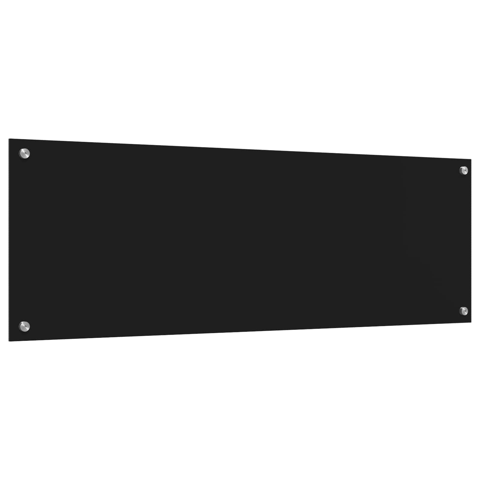 Køkkenbacksplash Sort 120 x 40 cm hærdet glas