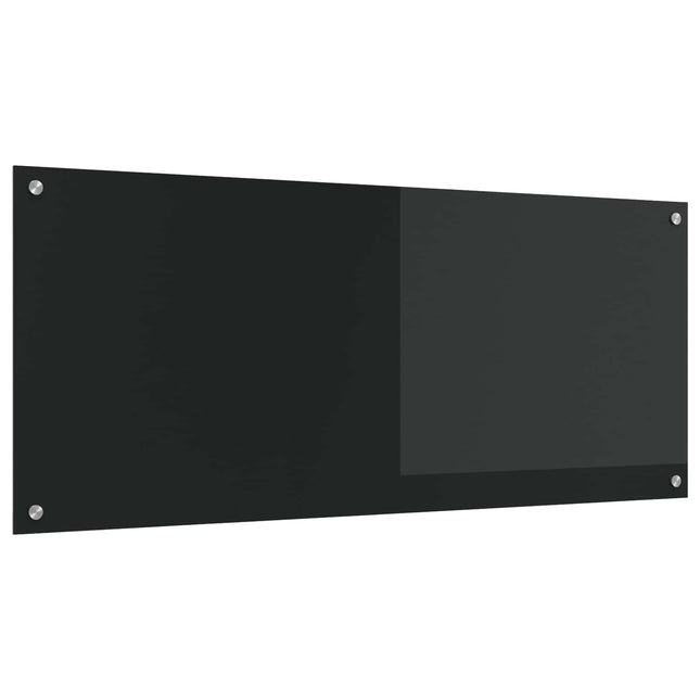 Køkkenbacksplash Sort 120 x 50 cm hærdet glas