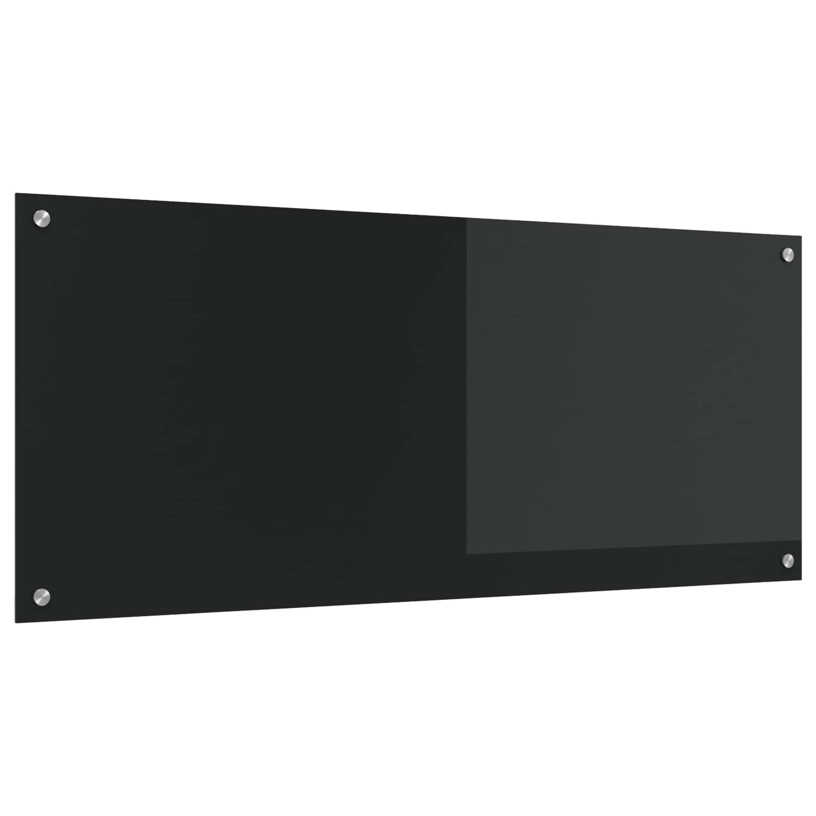 Køkkenbacksplash Sort 120 x 50 cm hærdet glas