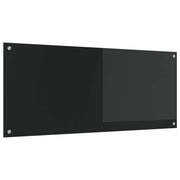 Køkkenbacksplash Sort 120 x 50 cm hærdet glas