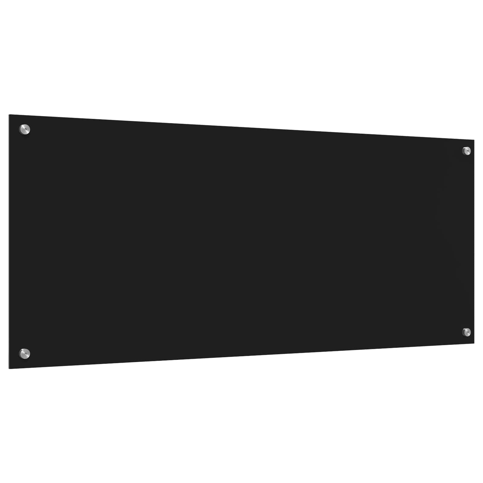 Køkkenbacksplash Sort 120 x 50 cm hærdet glas