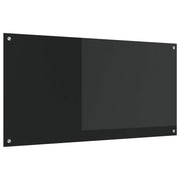 Køkkenbacksplash Sort 120 x 60 cm hærdet glas