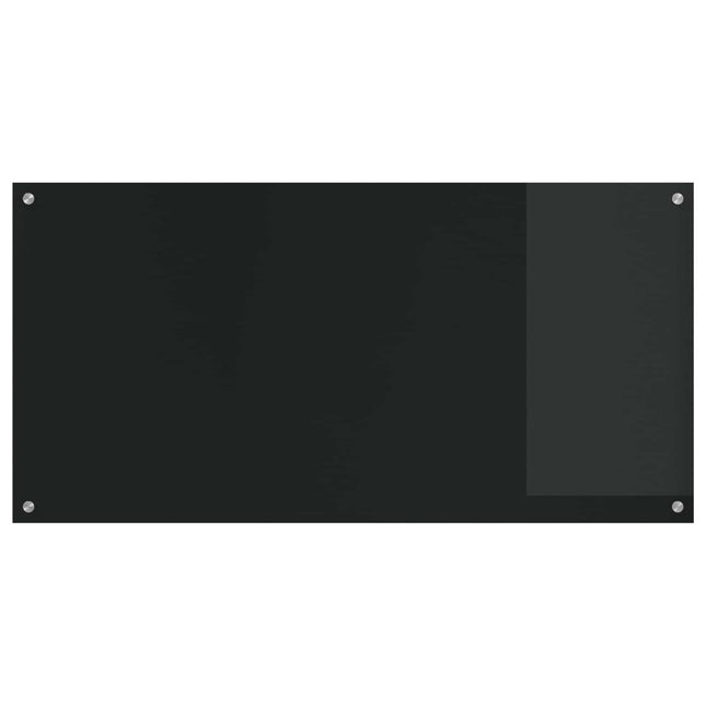 Køkkenbacksplash Sort 120 x 60 cm hærdet glas