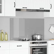 Køkkenbacksplash Lysegrå 110 x 60 cm hærdet glas