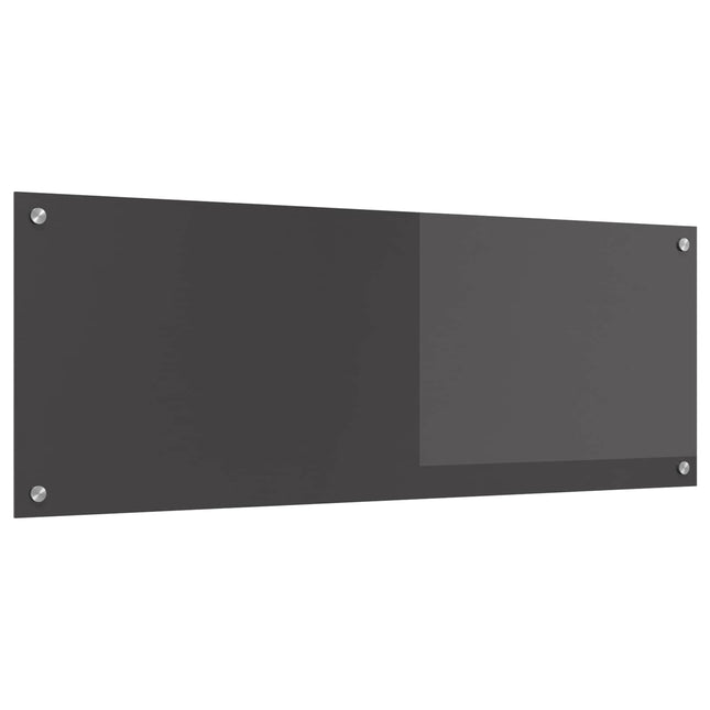 Køkkenbacksplash Mørkegrå 110 x 40 cm hærdet glas
