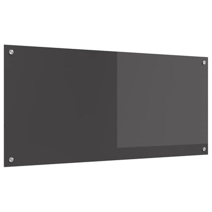 Køkkenbacksplash Mørkegrå 110 x 50 cm hærdet glas