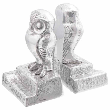 Bogstøtter 2 pcs Sølv 12 x 9 x 19 cm Aluminium
