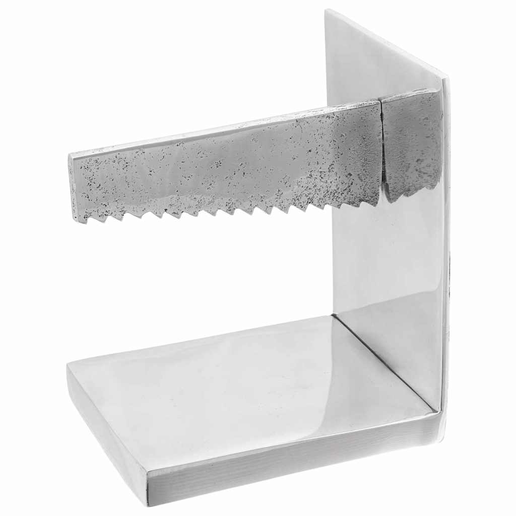 Bogstøtter 2 pcs Sølv 11 x 14 x 17,5 cm Aluminium