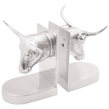 Bogstøtter 2 pcs Sølv 21,5 x 15,5 x 20 cm Aluminium