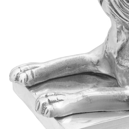 Bogstøtter 2 pcs Sølv 12 x 15 x 18 cm Aluminium
