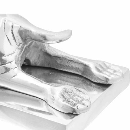Bogstøtter 2 pcs Sølv 12 x 15 x 18 cm Aluminium