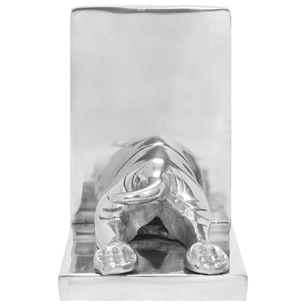 Bogstøtter 2 pcs Sølv 12 x 15 x 18 cm Aluminium