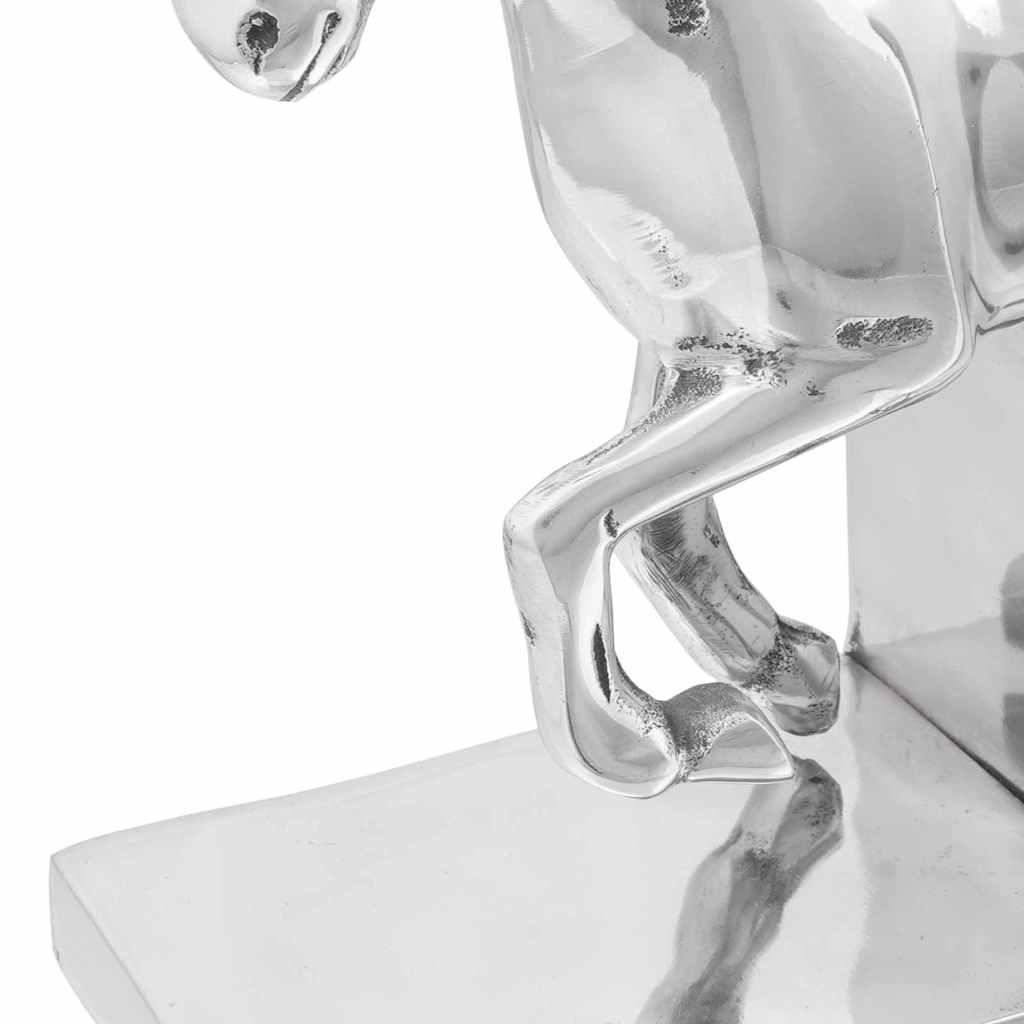Bogstøtter 2 pcs Sølv 11 x 14 x 25 cm Aluminium