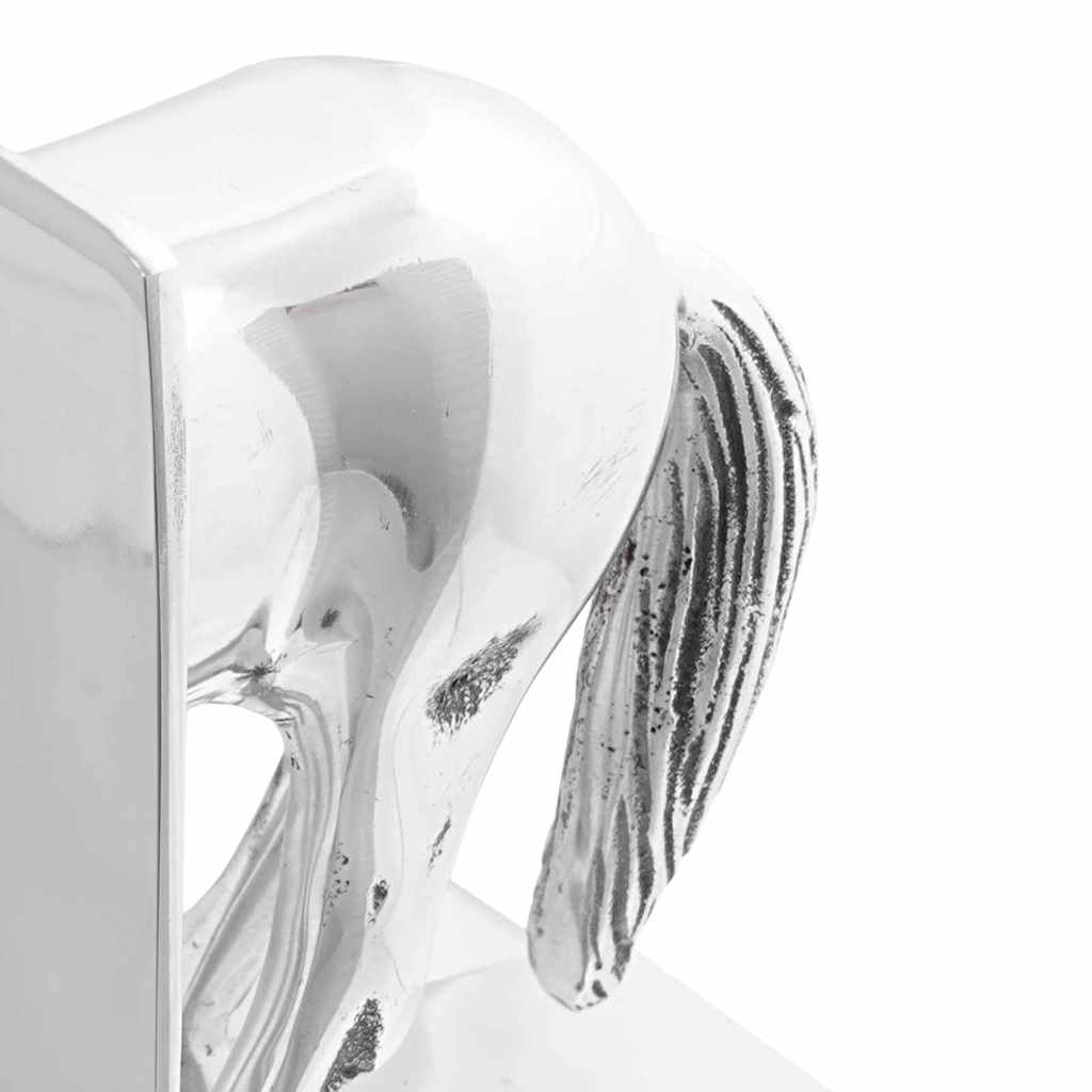 Bogstøtter 2 pcs Sølv 11 x 14 x 25 cm Aluminium