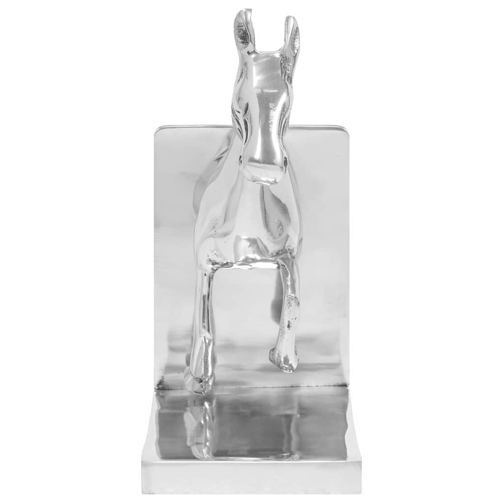 Bogstøtter 2 pcs Sølv 11 x 14 x 25 cm Aluminium