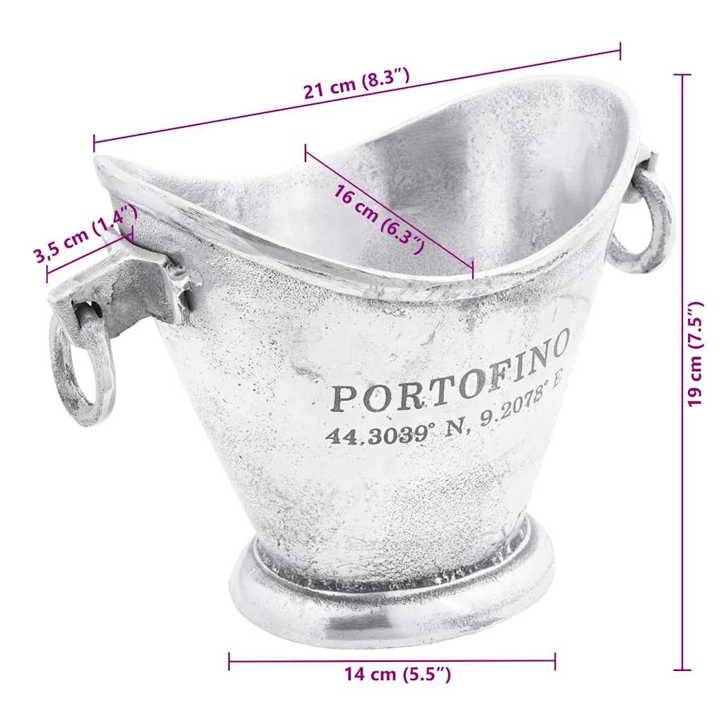 Is spand Sølv 29 x 16 x 19 cm Aluminium