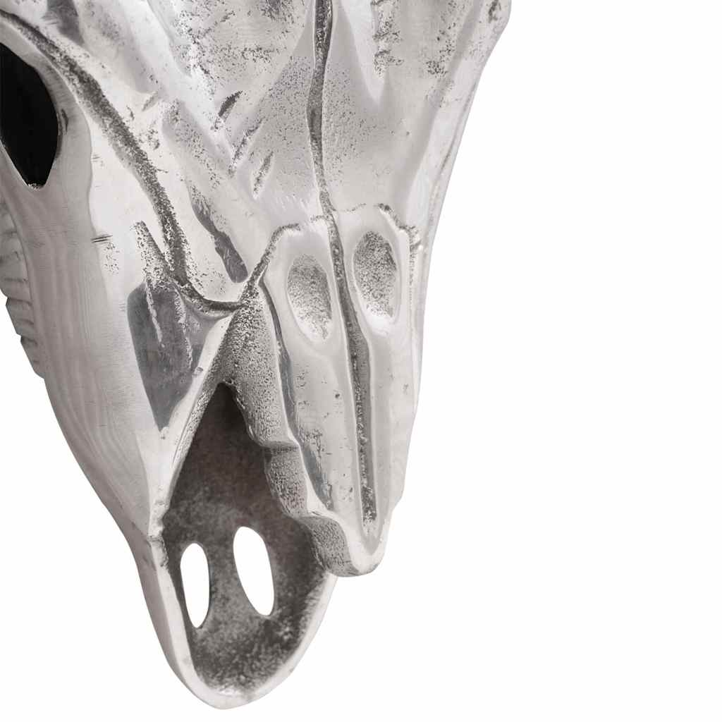 Bull kranium Sølv 49 x 10 x 36 cm Aluminium