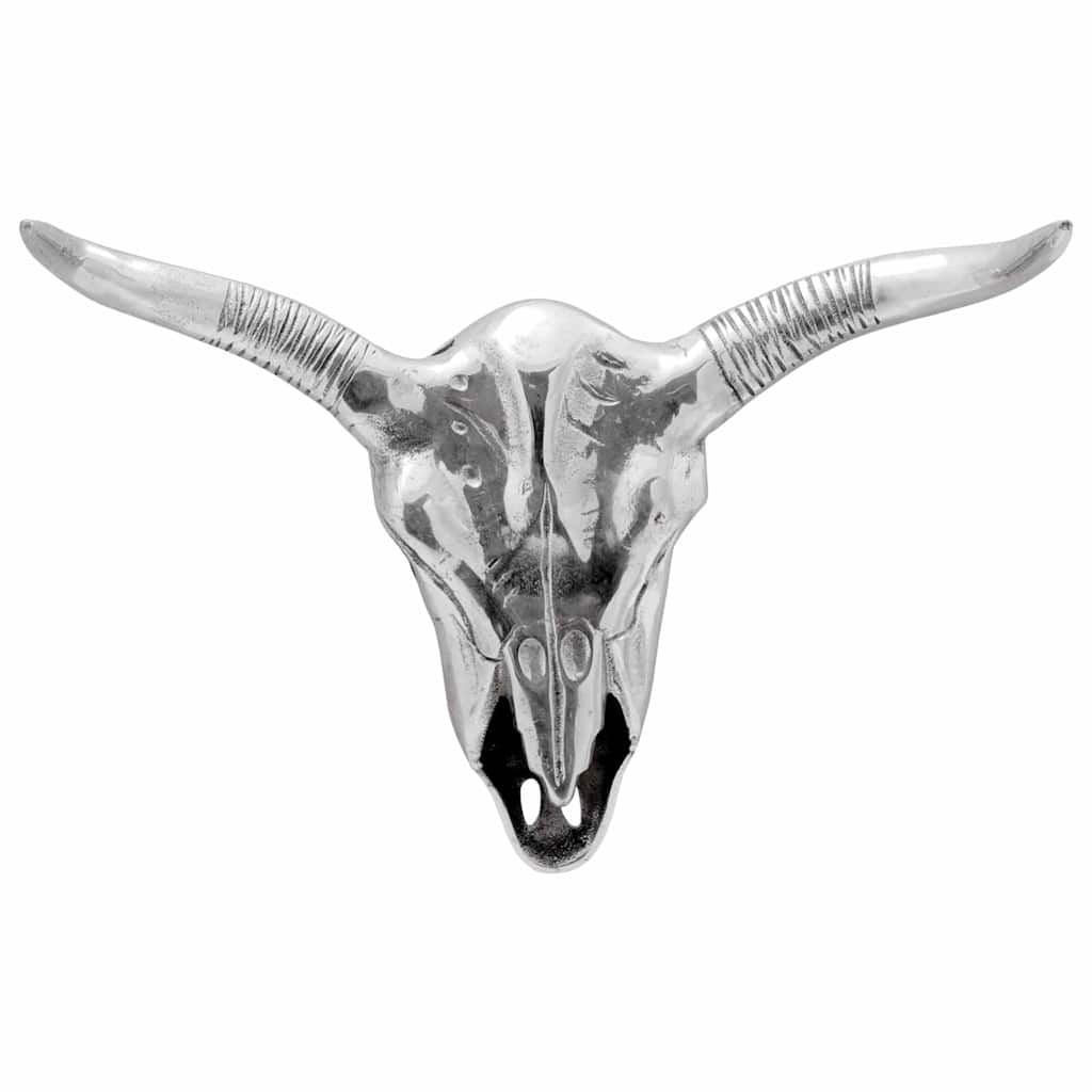 Bull kranium Sølv 49 x 10 x 36 cm Aluminium