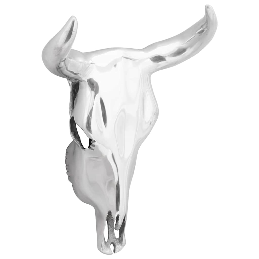 Bull kranium Sølv 34 x 13 x 53 cm Aluminium