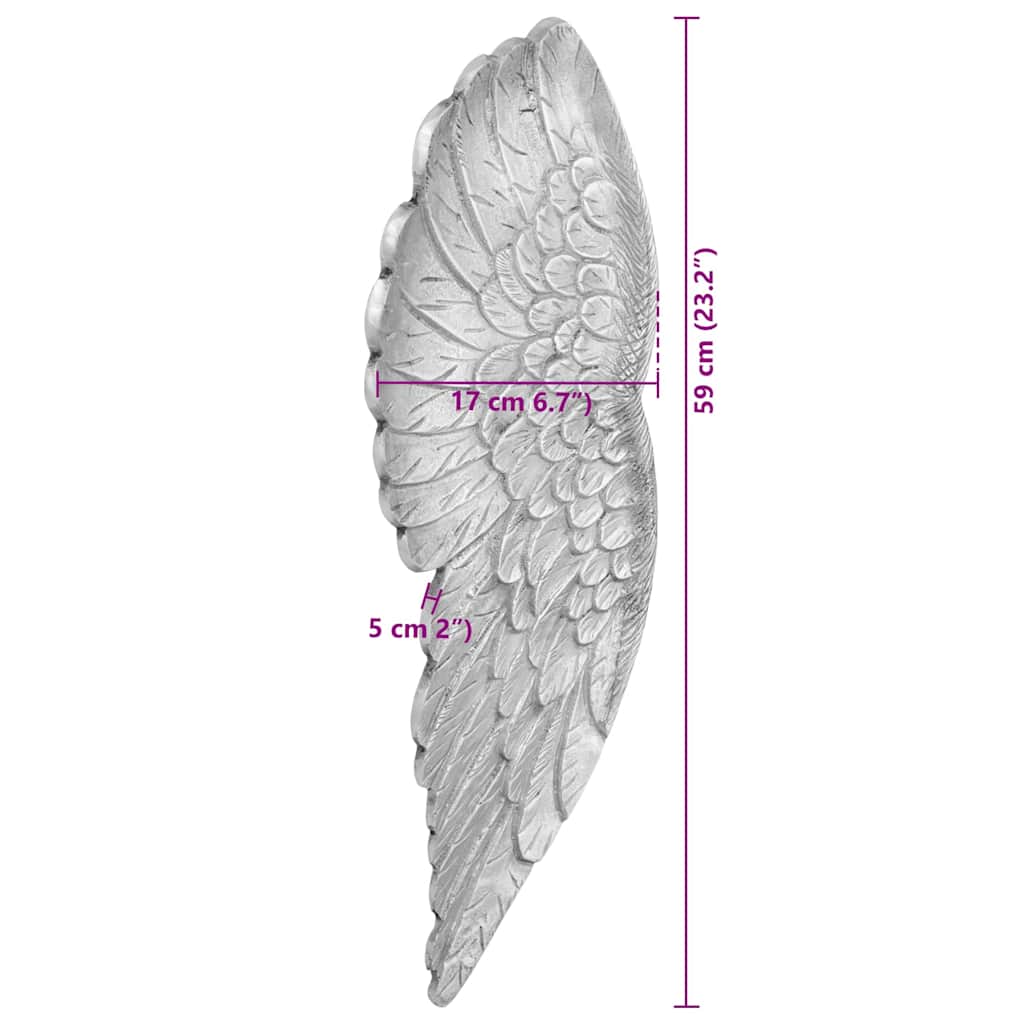 Vinger Skulptur Sølv 17 x 5 x 59 cm Aluminium