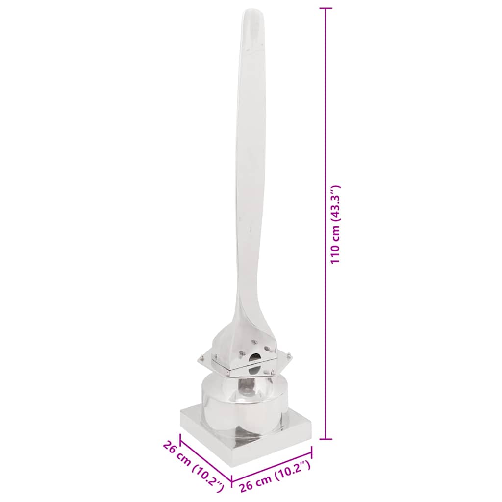 Skulptur Sølv 26 x 26 x 110 cm Aluminium