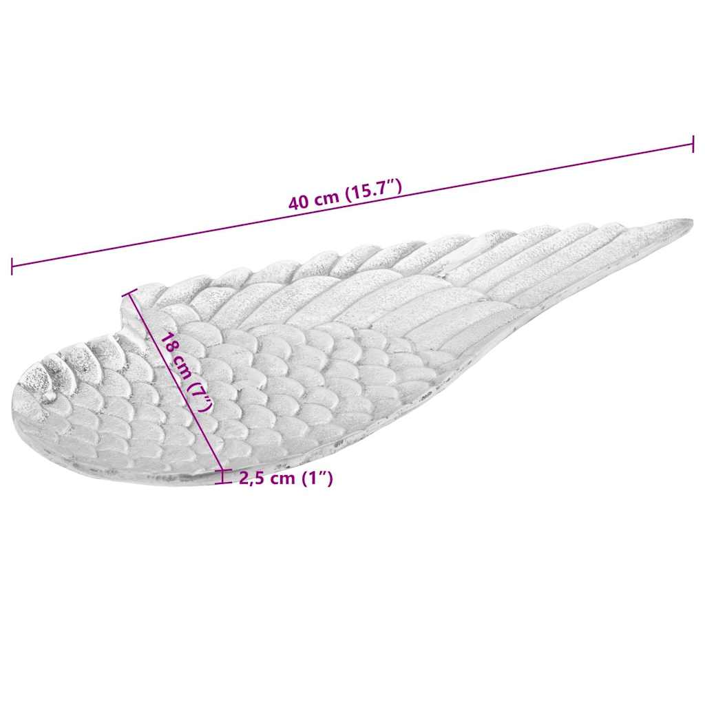 Frugtkurv 2 pcs Sølv 40 x 18 x 4 cm Aluminium