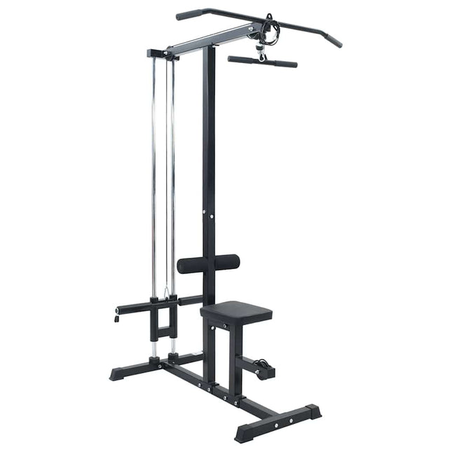 Lat pulldown maskine Sort 110 x 70 x 187 cm Pulverlakeret stål