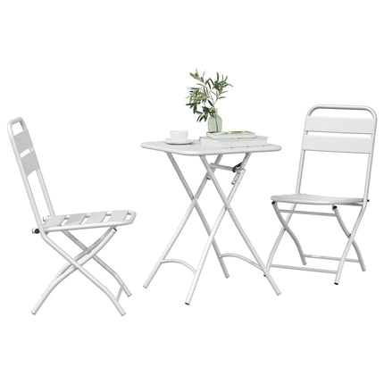 Bistrosæt 3 pcs Hvid Stål