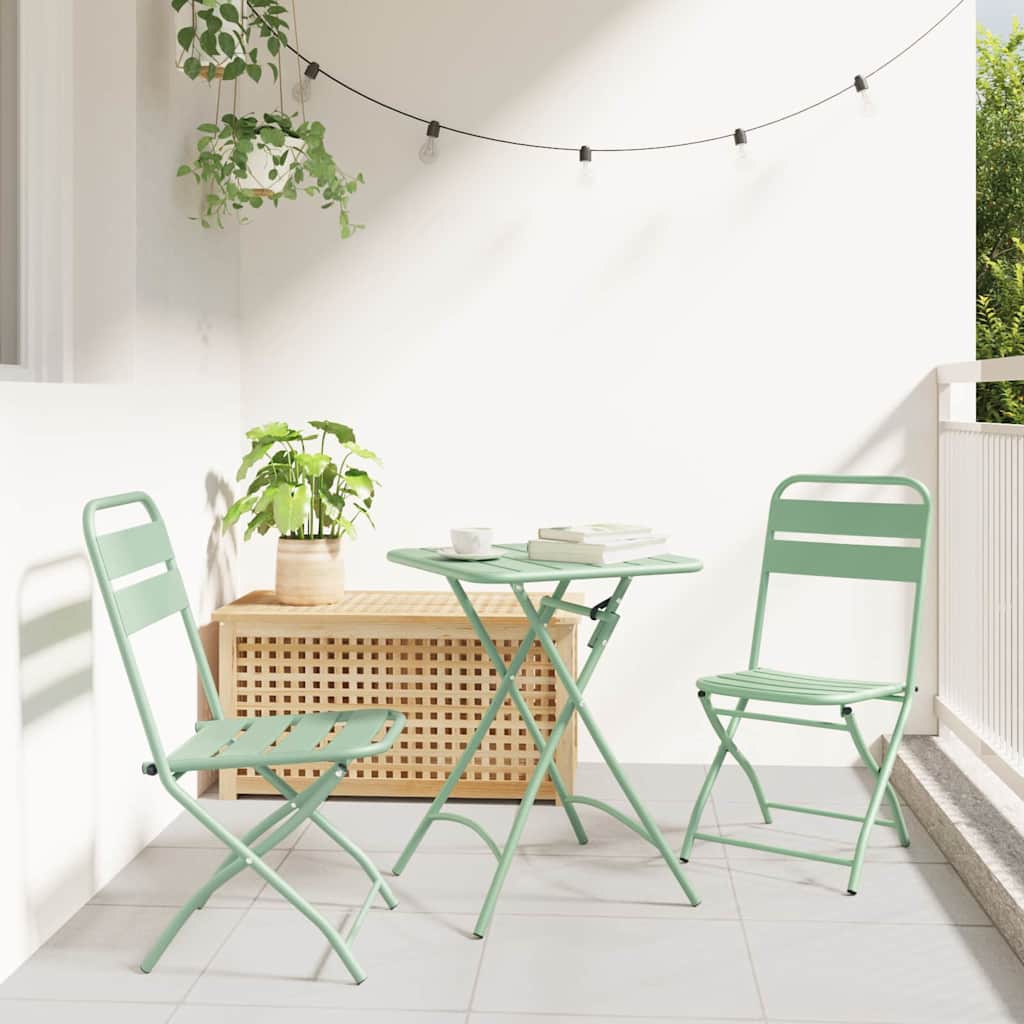 Bistrosæt 3 pcs Grøn Stål