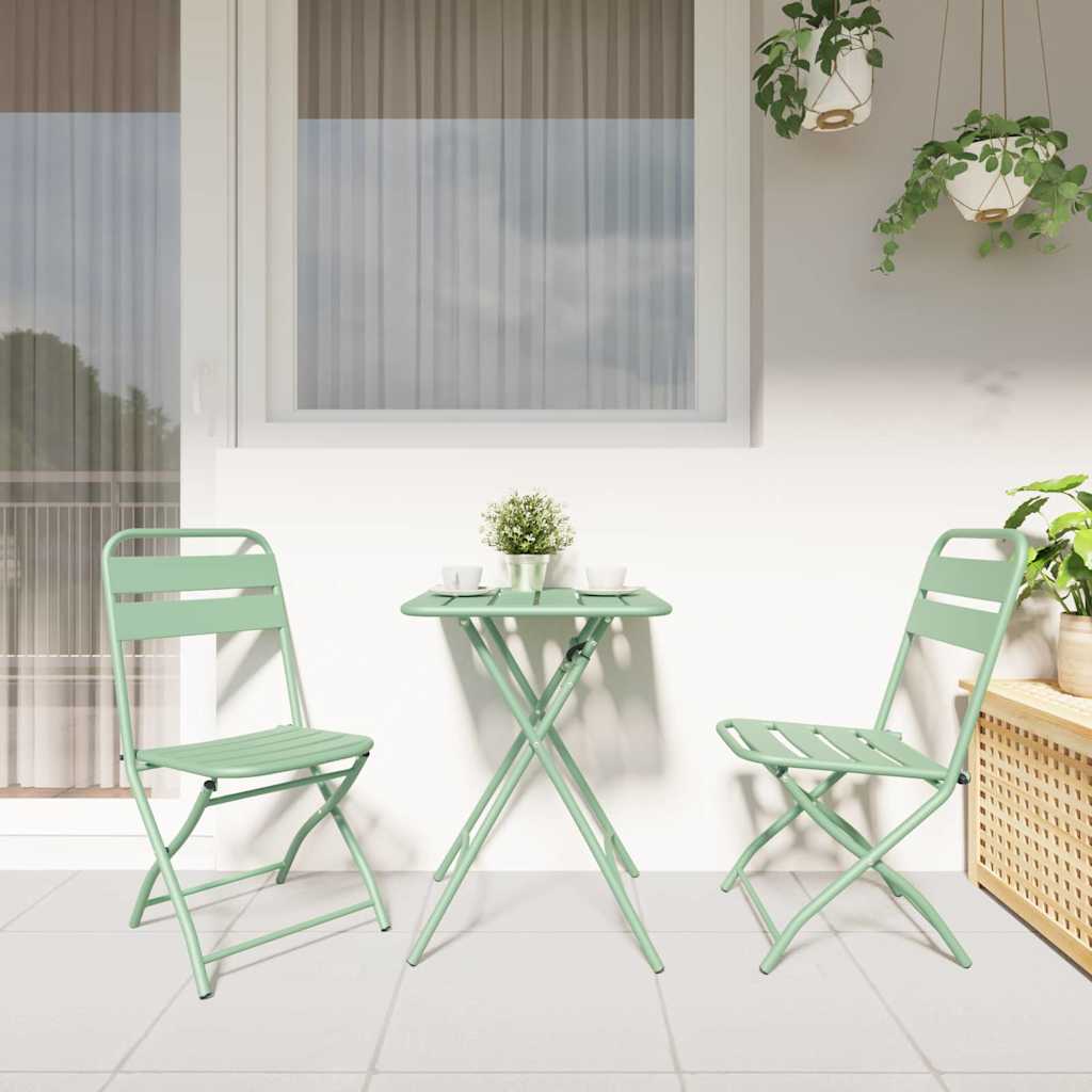 Bistrosæt 3 pcs Grøn Stål