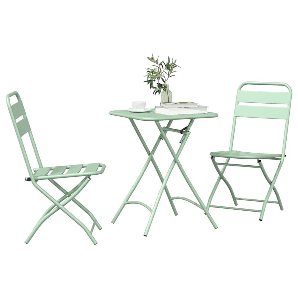 Bistrosæt 3 pcs Grøn Stål