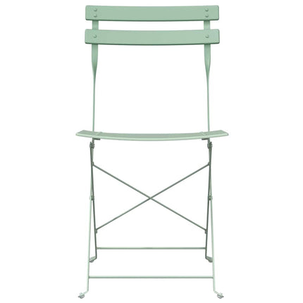 Have sammenslåelig stol 2 pcs Lys mint 42 x 46 x 82cm Metal